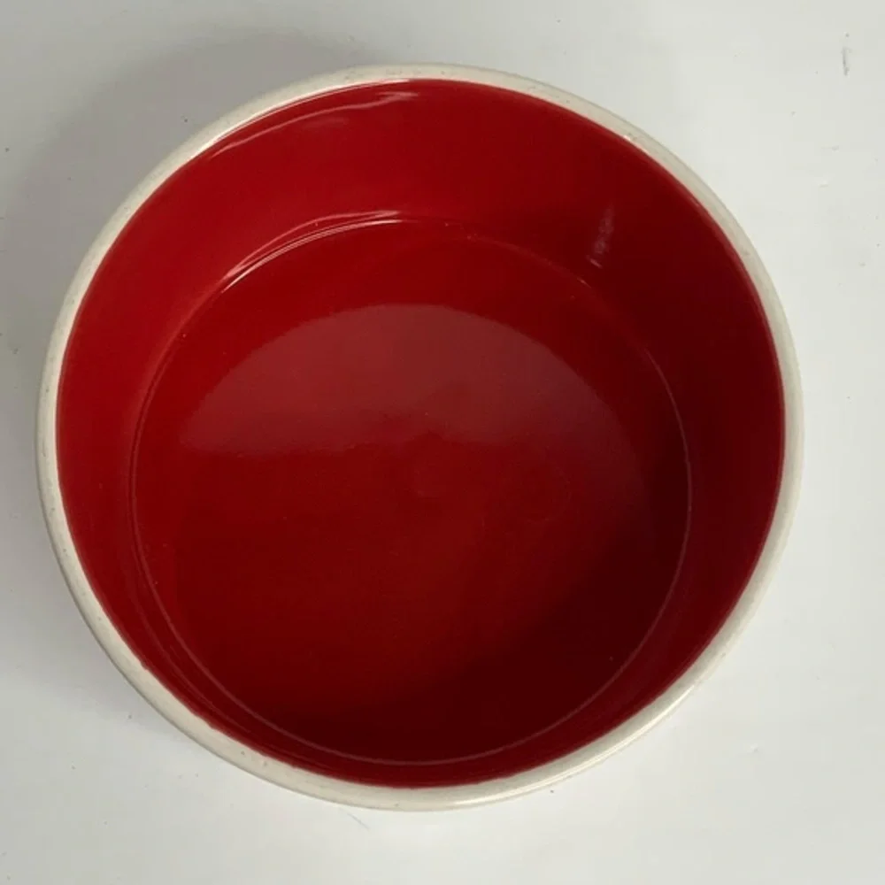Rae Dunn Jingle Bones Ceramic dog Bowl SZ 5.75X2.75 EUC